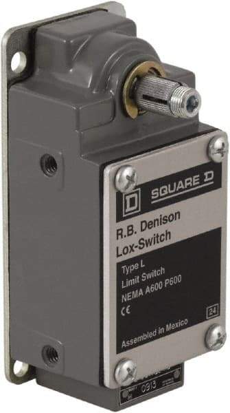 Square D - DPDT, NC/NO, 600 Volt, Screw Terminal, Rotary Head Actuator, General Purpose Limit Switch - 1, 2, 4, 12, 13 NEMA Rating, IP67 IPR Rating - Eagle Tool & Supply