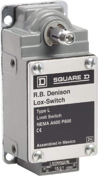 Square D - DPST, 2NO, 600 Volt, Screw Terminal, Rotary Spring Return Actuator, General Purpose Limit Switch - 1, 2, 4, 12, 13 NEMA Rating, IP67 IPR Rating - Eagle Tool & Supply