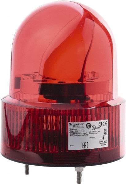 Schneider Electric - 12 VAC/VDC, 250 mAmp, Rotating Beacon LED Light - Surface Mounted, 6.61 Inch High, 120mm Diameter, 138 Flashes per min - Eagle Tool & Supply