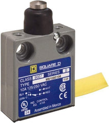 Square D - SPDT, NC/NO, 240 VAC, Prewired Terminal, Plunger Actuator, General Purpose Limit Switch - 1, 2, 4, 6, 6P NEMA Rating, IP67 IPR Rating, 80 Ounce Operating Force - Eagle Tool & Supply