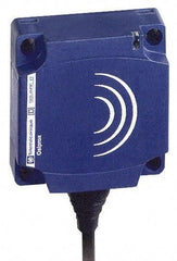 Telemecanique Sensors - NPN, PNP, NC, Flat, Inductive Proximity Sensor - 2 Wires, IP68, 12 to 24 VDC, 40mm Wide - Eagle Tool & Supply