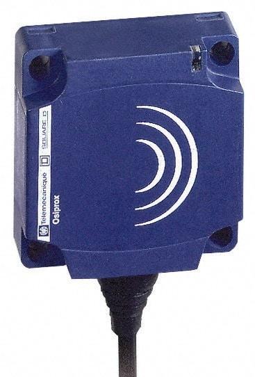 Telemecanique Sensors - NPN, PNP, Flat, Inductive Proximity Sensor - 2 Wires, IP68, 12 to 24 VDC, 40mm Wide - Eagle Tool & Supply