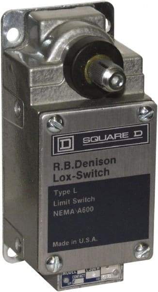 Square D - 3PDT, 2NO/NC, 600 Volt Screw Terminal, Rotary Spring Return Actuator, General Purpose Limit Switch - 1, 2, 4, 12, 13 NEMA Rating, IP67 IPR Rating - Eagle Tool & Supply