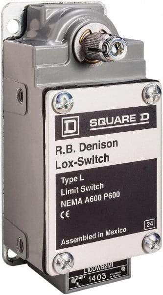 Square D - 3PDT, 2NC/NO, 600 Volt Screw Terminal, Rotary Spring Return Actuator, General Purpose Limit Switch - 1, 2, 4, 12, 13 NEMA Rating, IP67 IPR Rating - Eagle Tool & Supply