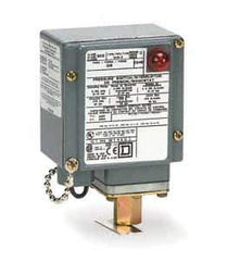 Square D - 4, 13 and 4X NEMA Rated, SPDT, 1 to 40 psi, Electromechanical Pressure and Level Switch - Fixed Pressure, 120 VAC at 6 Amp, 125 VDC at 0.22 Amp, 240 VAC at 3 Amp, 250 VDC at 0.27 Amp, 1/4 Inch Connector, Screw Terminal, For Use with 9012G - Eagle Tool & Supply