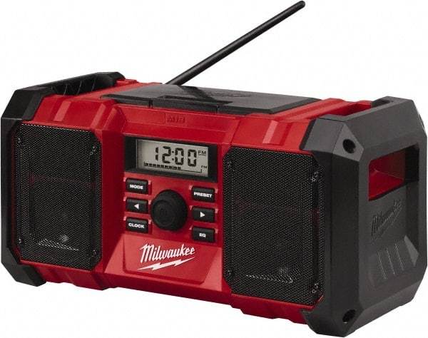 Milwaukee Tool - Backlit LCD Cordless Jobsite Radio - Powered by Battery - Eagle Tool & Supply