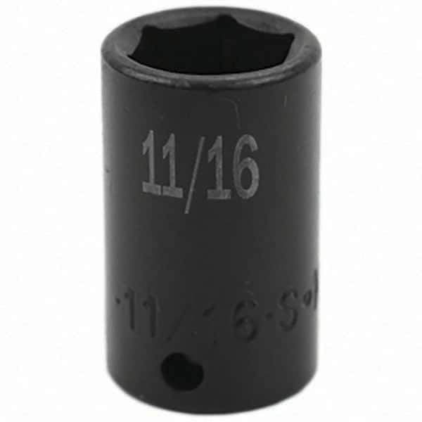 SK - Impact Socket - 3/8"DR 6PT 11/16" SEMI-DEEP IMPACT SOCKET - Eagle Tool & Supply