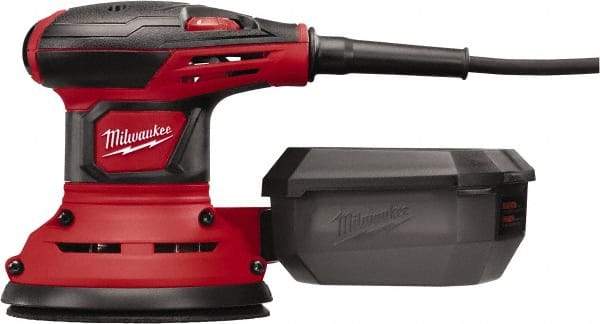 Milwaukee Tool - 5" Pad, 7,000 to 12,000 OPM, Electric Orbital Sander - Round, Random Orbital Sander, 3 Amps - Eagle Tool & Supply