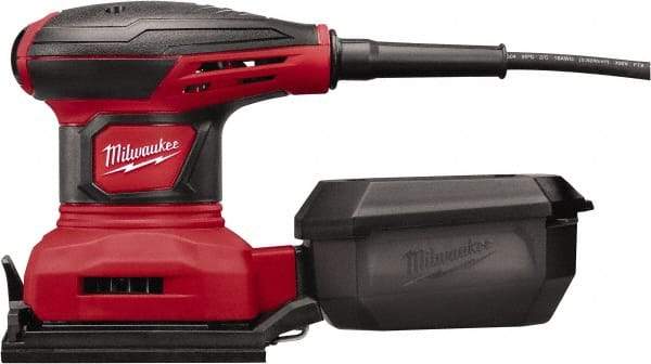 Milwaukee Tool - 14,000 OPM, Electric Orbital Sander - Rectangular, Palm Sander, 3 Amps - Eagle Tool & Supply