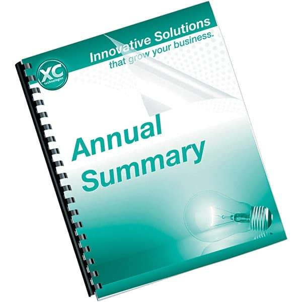 FELLOWES - Clear PVC Binding Machine Report Cover - 8-3/4 x 11-1/4" - Eagle Tool & Supply