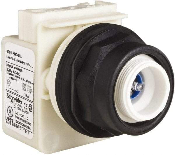 Schneider Electric - Extended Straight Pushbutton Switch Operator - Round Button, LED Lamp, Illuminated - Eagle Tool & Supply