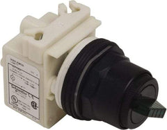 Schneider Electric - 30mm Mount Hole, 2 Position, Knob Operated, Selector Switch Only - Maintained (MA), Nonilluminated, without Contact Blocks, Shock and Vibration Resistant - Eagle Tool & Supply