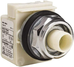 Schneider Electric - 1.18 Inch Mount Hole, Extended Straight, Pushbutton Switch Only - Round, Illuminated, Maintained (MA), Weatherproof, Dust and Oil Resistant - Eagle Tool & Supply