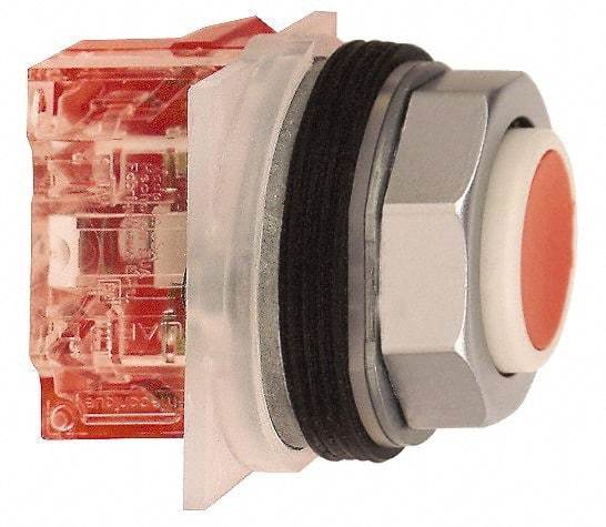 Schneider Electric - 30mm Mount Hole, Extended Straight, Pushbutton Switch with Contact Block - Octagon, Red Pushbutton, Momentary (MO) - Eagle Tool & Supply