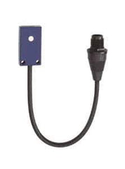 Telemecanique Sensors - NPN, 0.1m Detection, Flat, Ultrasonic Proximity Sensor - 3 Wires, IP67, 12 to 24 VDC, 8mm Wide - Eagle Tool & Supply