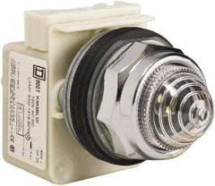 Schneider Electric - 120 V Clear Lens LED Indicating Light - Screw Clamp Connector - Eagle Tool & Supply