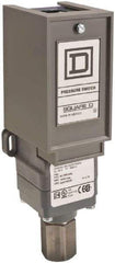 Square D - 1 NEMA Rated, SPDT, 20 to 1,000 psi, Electromechanical Pressure and Level Switch - Adjustable Pressure, 120 VAC at 6 Amp, 125 VDC at 0.22 Amp, 240 VAC at 3 Amp, 250 VDC at 0.27 Amp, 1/4 Inch Connector, Screw Terminal, For Use with 9012G - Eagle Tool & Supply