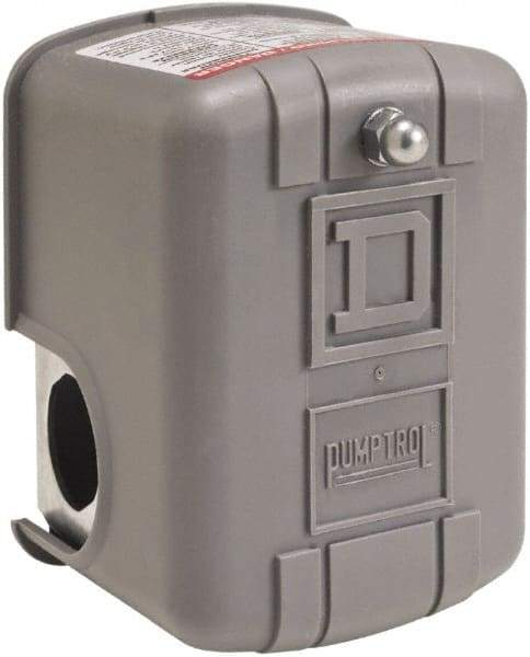 Square D - 1 and 3R NEMA Rated, 5 to 21 psi, Electromechanical Pressure and Level Switch - Adjustable Pressure, 575 VAC, L1-T1, L2-T2 Terminal, For Use with Square D Pumptrol - Eagle Tool & Supply