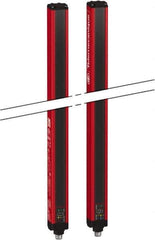 Telemecanique Sensors - 53 Beam, 41.73 Inch Height Protection, 10, 20m Max Sensing, 14 to 131°F, Hand Protection 4, Safety Light Curtain - 24 VDC, Red, Aluminum - Eagle Tool & Supply