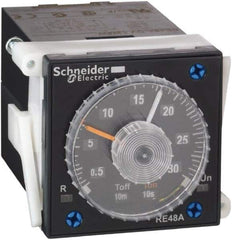 Schneider Electric - 300 hr Delay, Time Delay Relay - 5 Contact Amp, 24 to 240 VAC/VDC at 50/60 Hz - Eagle Tool & Supply