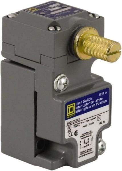 Square D - SPDT, NC/NO, 600 Volt Screw Terminal, Rotary Head Actuator, General Purpose Limit Switch - 1, 2, 4, 6, 12, 13, 6P NEMA Rating, IP67 IPR Rating - Eagle Tool & Supply