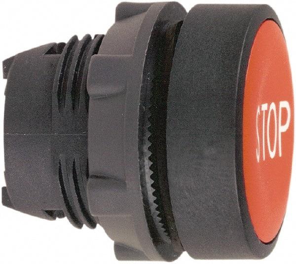 Schneider Electric - 22mm Mount Hole, Flush, Pushbutton Switch Only - Round, Red Pushbutton, Nonilluminated, Momentary (MO) - Eagle Tool & Supply