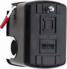 Square D - 1 NEMA Rated, DPST, 70 to 150 psi, Air Compressor Pressure and Level Switch - Fixed Pressure, 575 VAC, 1/4 NPT External Inch Connector, Screw Terminal, For Use with Square D Pumptrol - Eagle Tool & Supply