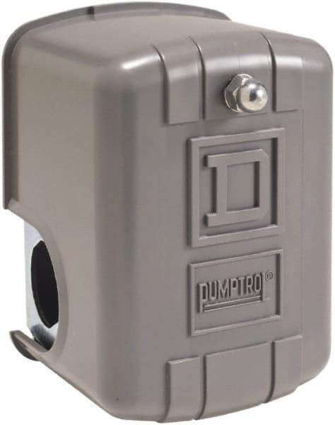 Square D - 1 and 3R NEMA Rated, 20 to 50 psi, Electromechanical Pressure and Level Switch - Adjustable Pressure, 575 VAC, L1-T1, L2-T2 Terminal, For Use with Square D Pumptrol - Eagle Tool & Supply