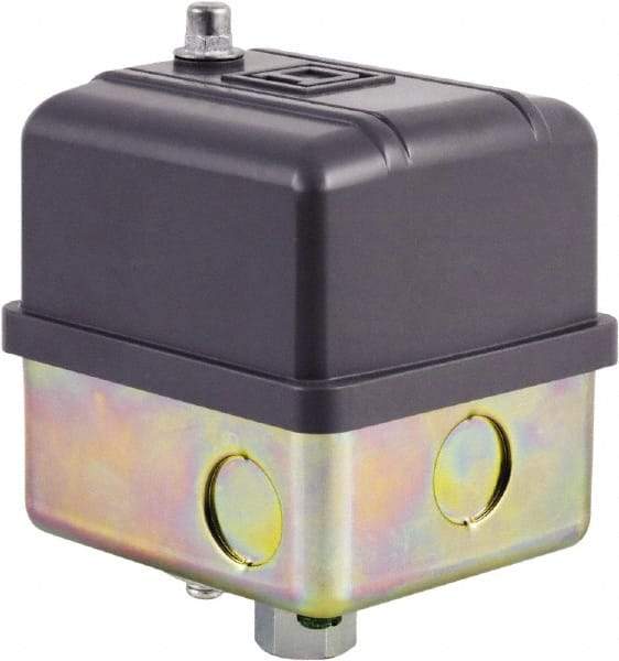 Square D - 1, 7, 9 and 3R NEMA Rated, 70 to 100 psi, Electromechanical Pressure and Level Switch - Adjustable Pressure, 575 VAC, L1-T1, L2-T2 Terminal, For Use with Square D Pumptrol - Eagle Tool & Supply