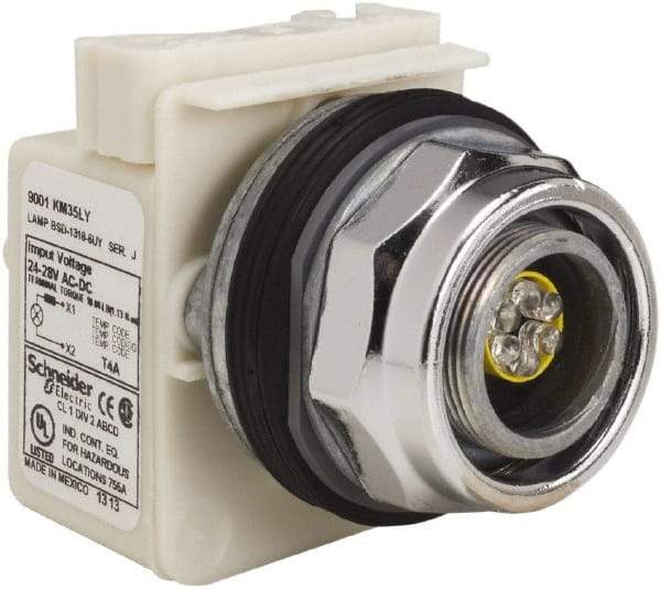 Schneider Electric - 28 V LED Pilot Light - Round Lens, Screw Clamp Connector - Eagle Tool & Supply