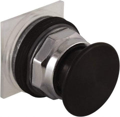 Schneider Electric - 30mm Mount Hole, Extended Mushroom Head, Pushbutton Switch Only - Round, Black Pushbutton, Nonilluminated, Momentary (MO) - Eagle Tool & Supply