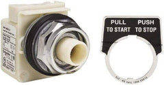 Schneider Electric - 30mm Mount Hole, Extended Straight, Pushbutton Switch Only - Maintained (MA) - Eagle Tool & Supply