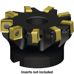 Kennametal - 11 Inserts, 100mm Cut Diam, 32mm Arbor Diam, 6mm Max Depth of Cut, Indexable Square-Shoulder Face Mill - 3° Lead Angle, 50mm High, SN_J120616EN__ Insert Compatibility, Series KSSM - Eagle Tool & Supply