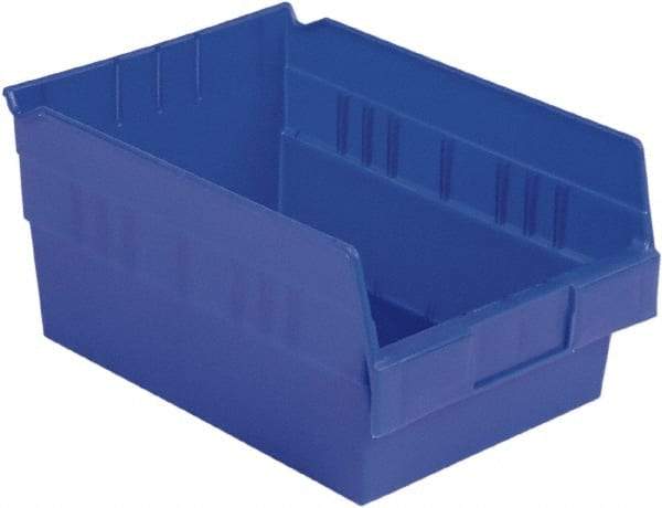 LEWISBins+ - 11-5/8" Deep, Blue Hopper Shelf Bin - 6" High x 8-3/8" Wide x 11-5/8" Long - Eagle Tool & Supply