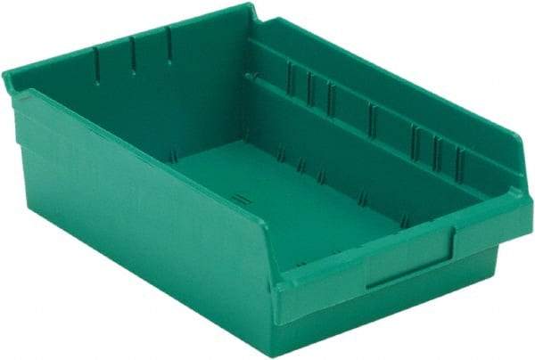 LEWISBins+ - 11-5/8" Deep, Green Hopper Shelf Bin - 4" High x 8-3/8" Wide x 11-5/8" Long - Eagle Tool & Supply