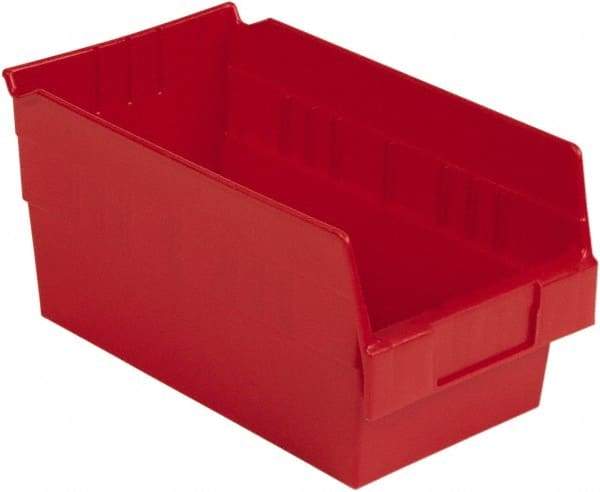 LEWISBins+ - 11-5/8" Deep, Red Hopper Shelf Bin - 6" High x 6-5/8" Wide x 11-5/8" Long - Eagle Tool & Supply