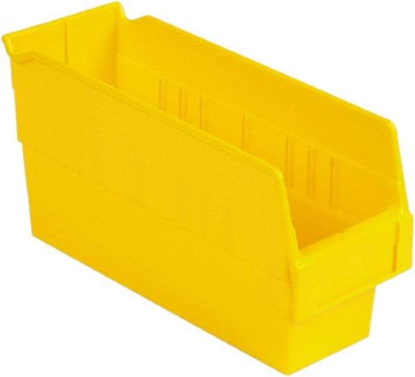 LEWISBins+ - 11-5/8" Deep, Yellow Hopper Shelf Bin - 6" High x 4-1/8" Wide x 11-5/8" Long - Eagle Tool & Supply