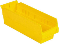 LEWISBins+ - 11-5/8" Deep, Yellow Hopper Shelf Bin - 4" High x 4-1/8" Wide x 11-5/8" Long - Eagle Tool & Supply