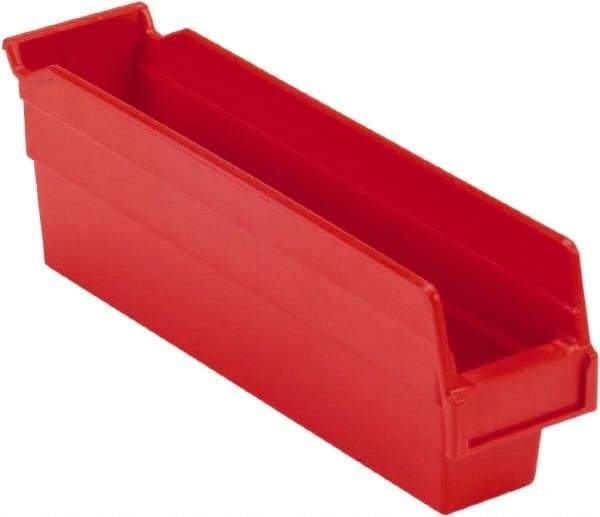 LEWISBins+ - 11-5/8" Deep, Red Hopper Shelf Bin - 4" High x 2-3/4" Wide x 11-5/8" Long - Eagle Tool & Supply