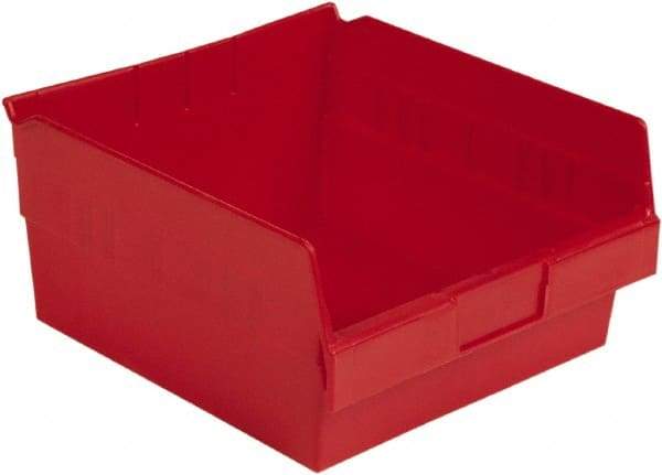 LEWISBins+ - 11-5/8" Deep, Red Hopper Shelf Bin - 6" High x 11-1/8" Wide x 11-5/8" Long - Eagle Tool & Supply