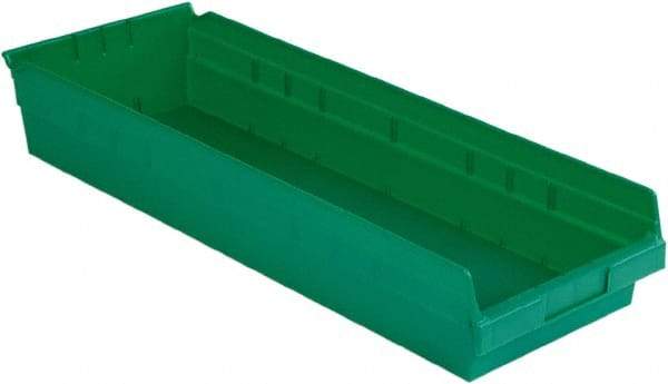 LEWISBins+ - 23-5/8" Deep, Green Hopper Shelf Bin - 4" High x 8-3/8" Wide x 23-5/8" Long - Eagle Tool & Supply