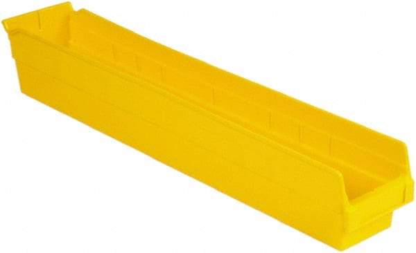 LEWISBins+ - 23-5/8" Deep, Yellow Hopper Shelf Bin - 4" High x 4-1/8" Wide x 23-5/8" Long - Eagle Tool & Supply