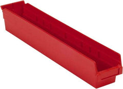 LEWISBins+ - 23-5/8" Deep, Red Hopper Shelf Bin - 4" High x 4-1/8" Wide x 23-5/8" Long - Eagle Tool & Supply