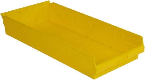 LEWISBins+ - 23-5/8" Deep, Yellow Hopper Shelf Bin - 4" High x 11-1/8" Wide x 23-5/8" Long - Eagle Tool & Supply