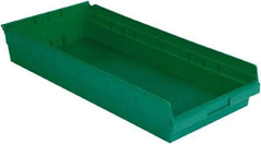 LEWISBins+ - 23-5/8" Deep, Green Hopper Shelf Bin - 4" High x 11-1/8" Wide x 23-5/8" Long - Eagle Tool & Supply