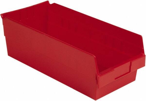 LEWISBins+ - 17-7/8" Deep, Red Hopper Shelf Bin - 6" High x 8-3/8" Wide x 17-7/8" Long - Eagle Tool & Supply