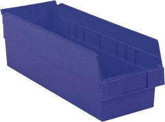 LEWISBins+ - 17-7/8" Deep, Blue Hopper Shelf Bin - 6" High x 6-5/8" Wide x 17-7/8" Long - Eagle Tool & Supply