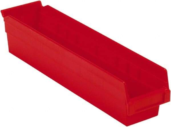 LEWISBins+ - 17-7/8" Deep, Red Hopper Shelf Bin - 4" High x 4-1/8" Wide x 17-7/8" Long - Eagle Tool & Supply