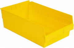 LEWISBins+ - 17-7/8" Deep, Yellow Hopper Shelf Bin - 6" High x 11-1/8" Wide x 17-7/8" Long - Eagle Tool & Supply