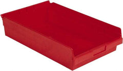 LEWISBins+ - 17-7/8" Deep, Red Hopper Shelf Bin - 4" High x 11-1/8" Wide x 17-7/8" Long - Eagle Tool & Supply